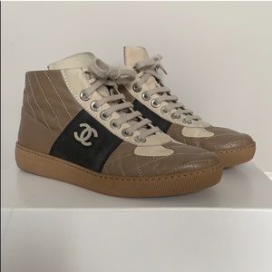 Chanel high top sneakers